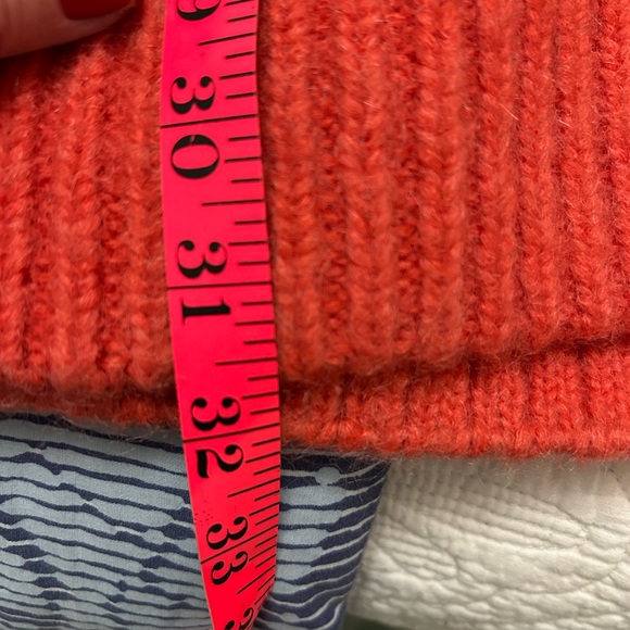 Stockholm Atelier & Other Stories chunky cable orange wool mohair sweater XL - Picture 5 of 7